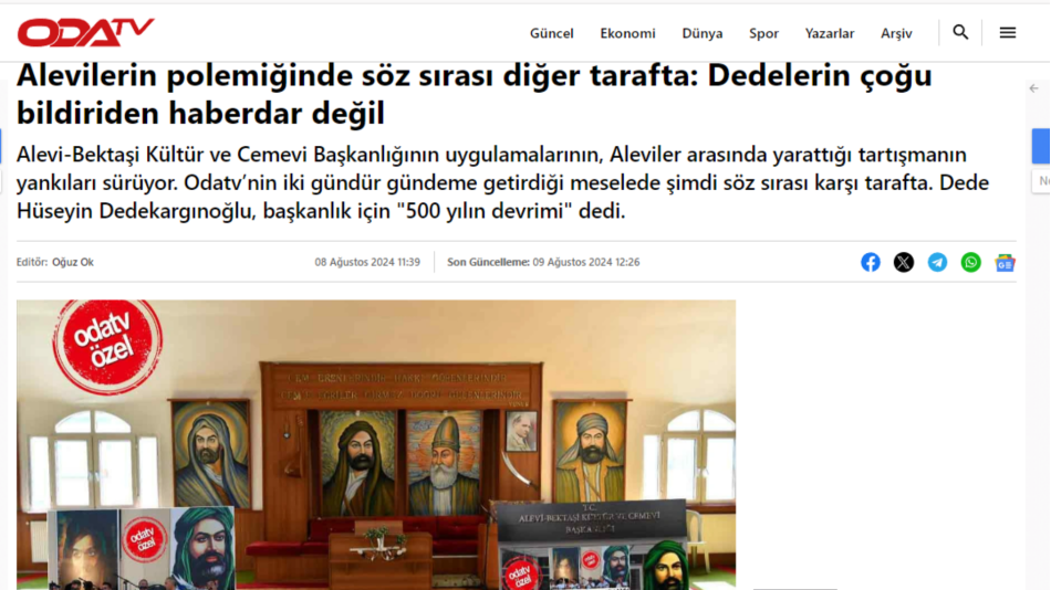 Alevilerin polemiğinde söz sırası diğer tarafta: Dedelerin çoğu bildiriden haberdar değil