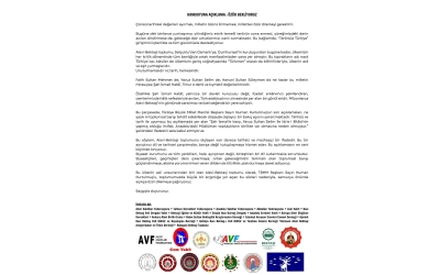 KAMUOYUNA AÇIKLAMA: ÖZÜR BEKLİYORUZ.